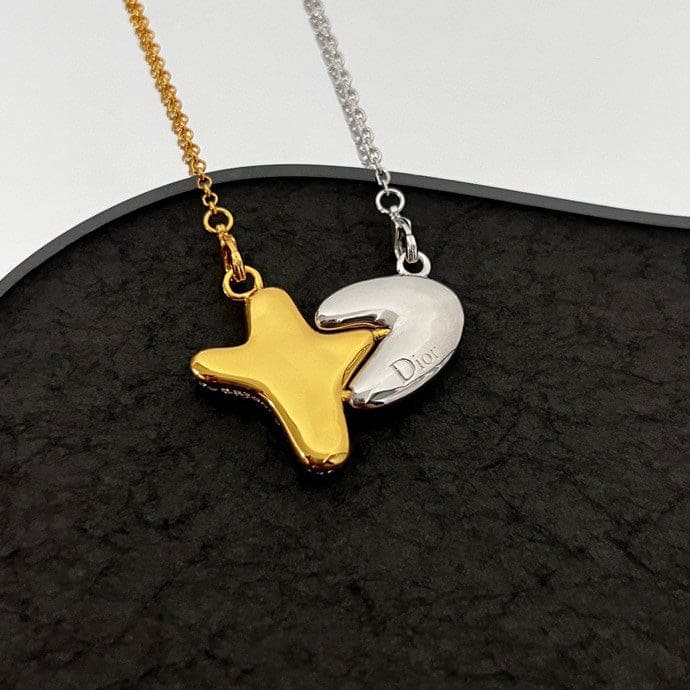18K Dior Homme x Kenny Scharf Crystal Pendant Necklace