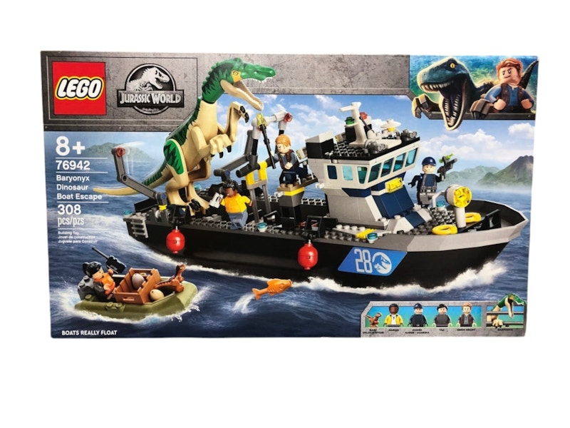 LEGO Jurassic Park Baryonyx Dinosaur Boat Escape Set 76942