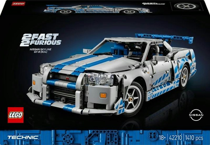 LEGO Technic 2 Fast 2 Furious Nissan Skyline GT-R (R34) Car Set 42210