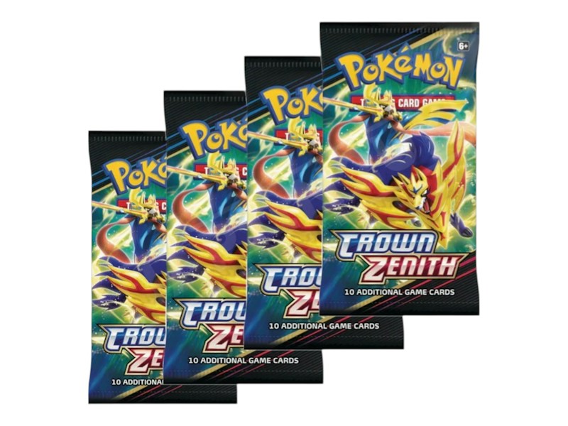 Pokémon Sword & Shield Crown Zenith Booster Pack 4x Lot (Artwork May Vary)