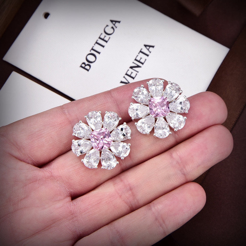 18K BVLGARI Pink Crystals Earrings