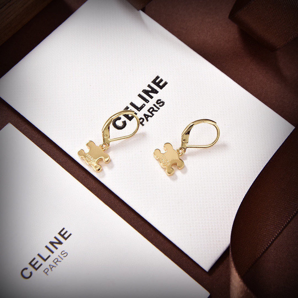18K Celine Rhinestone Earrings