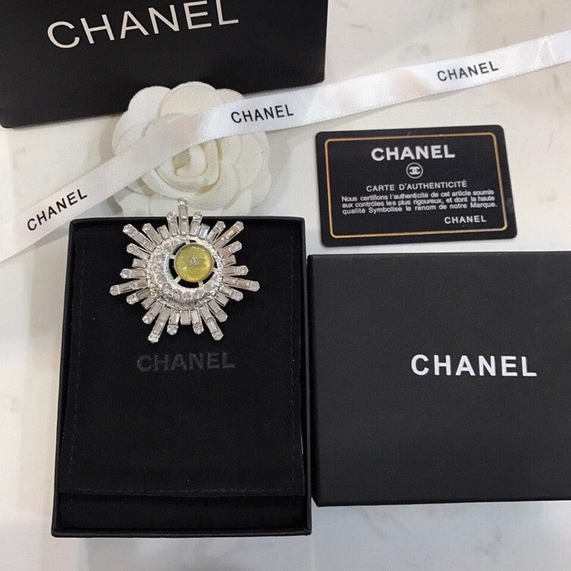 18K  Chanel Crystal Brooch