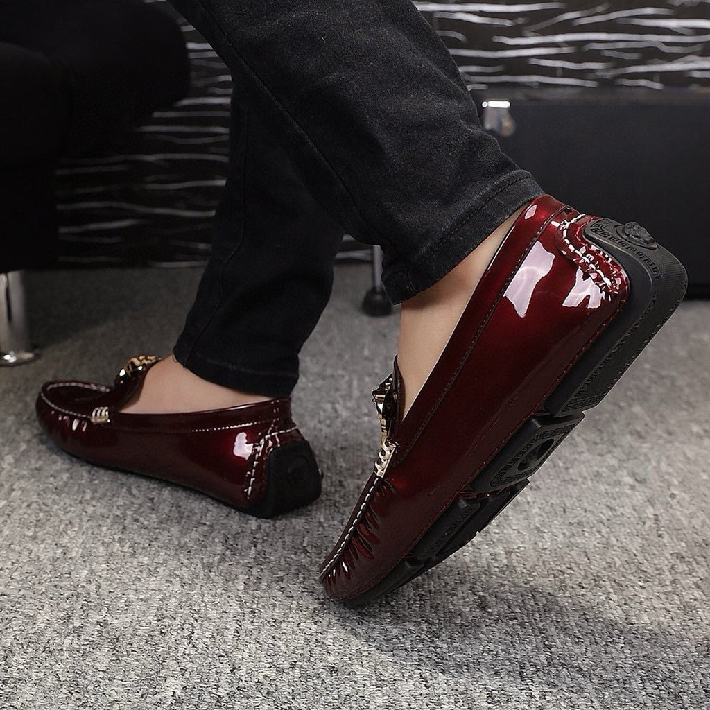 Versace Burgundy Ornament Loafers — model