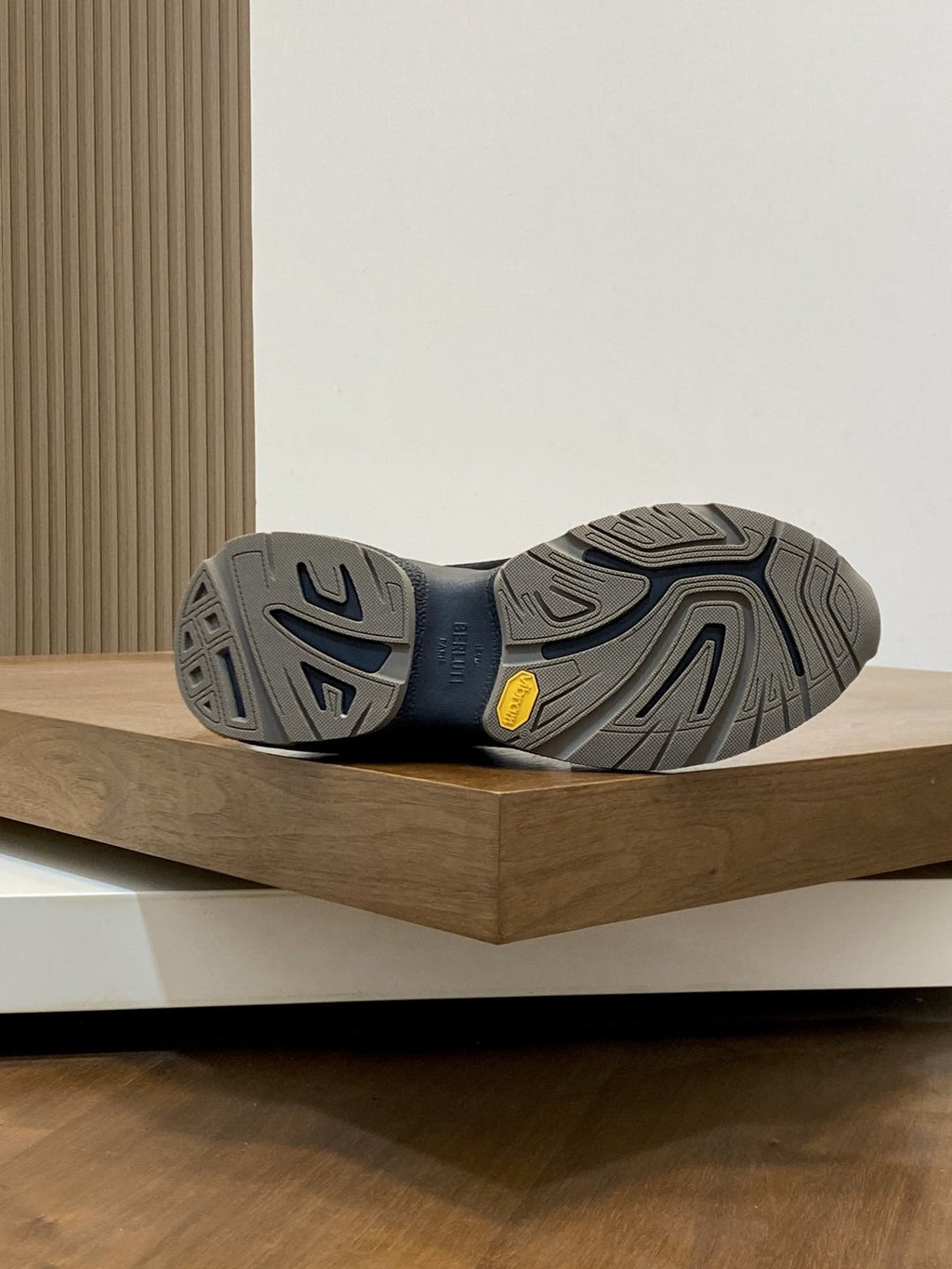 Berluti Black Low-Top Sneakers with Tan Accents — detail