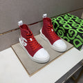 Dolce & Gabbana Red and White High-Top Sneakers — hero