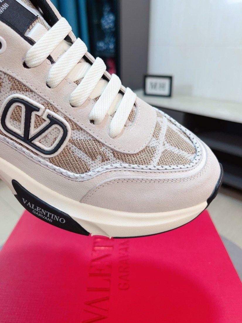 Valentino Patterned Panel Sneakers — detail