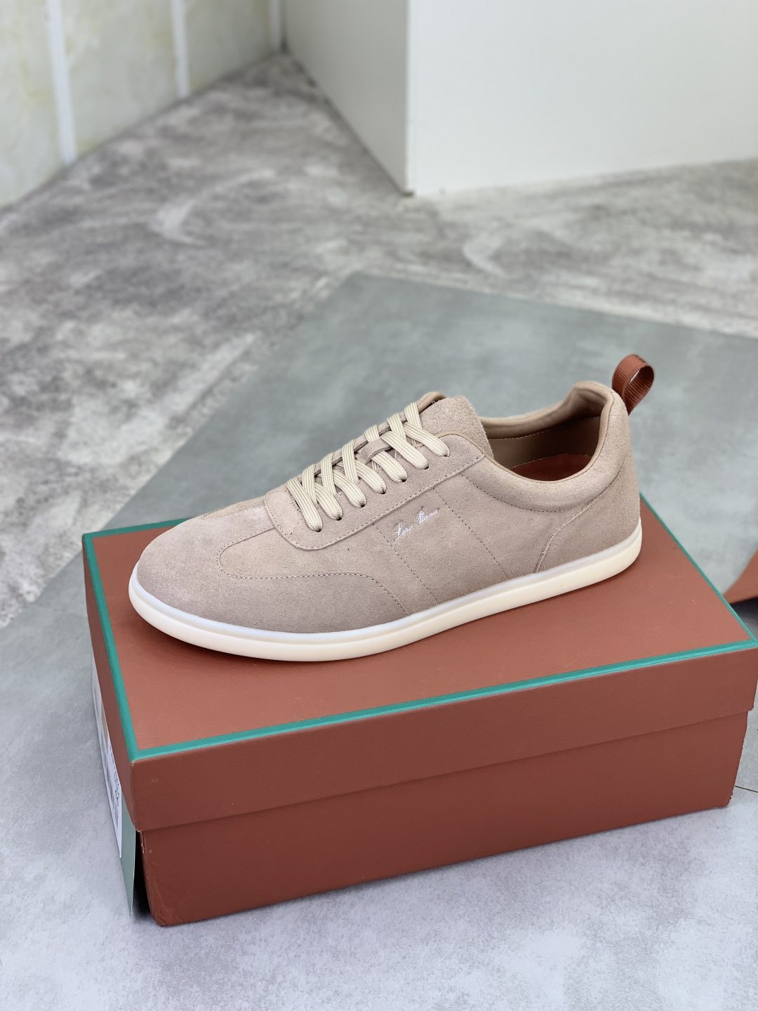 Loro Piana Paneled Low-Top Lace-Up Shoes — side