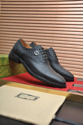 Gucci Textured-Panel Lace-Up Dress Shoes — front