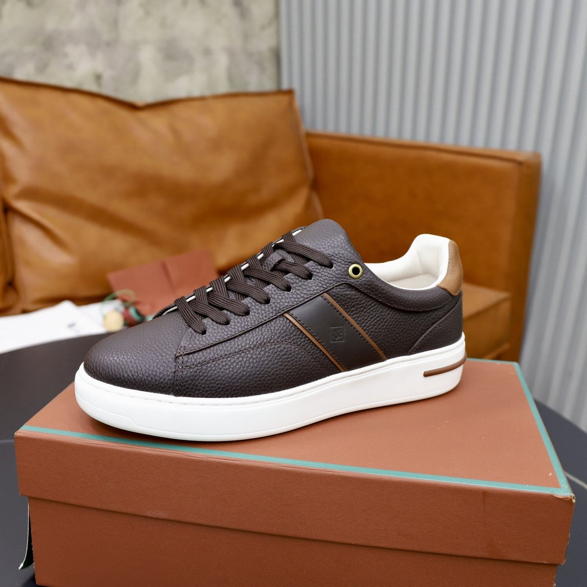 Loro Piana Week End Walk Lace-Up Sneakers — side
