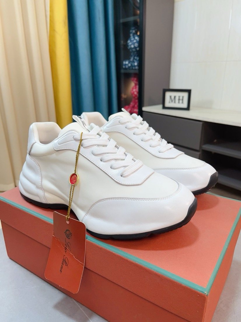 Loro Piana Sculpted-Sole Lace-Up Shoes — front