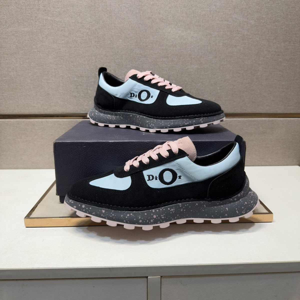 Dior Men's Paneled Lace-Up Sneakers — side