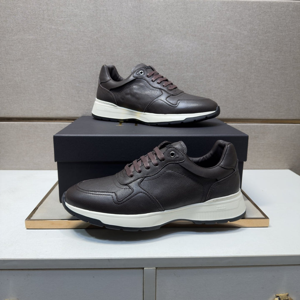ZILLI Panel-Detail Lace-Up Sneakers — side