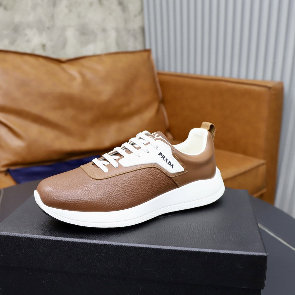 Prada Textured Low-Top Sneakers — front