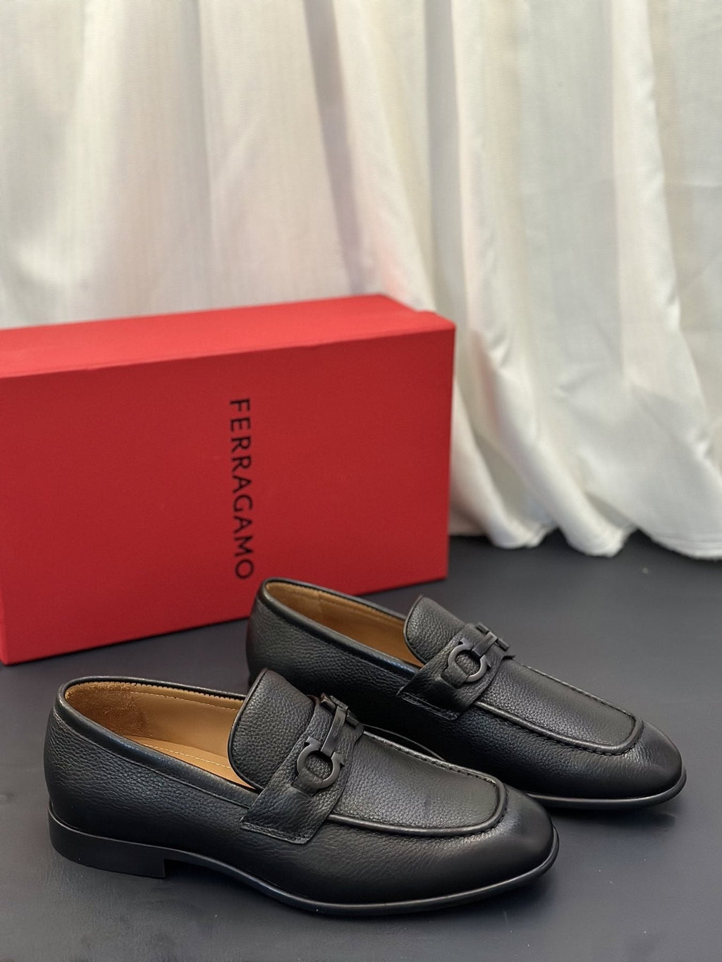 Ferragamo Metal-Bit Loafers — front