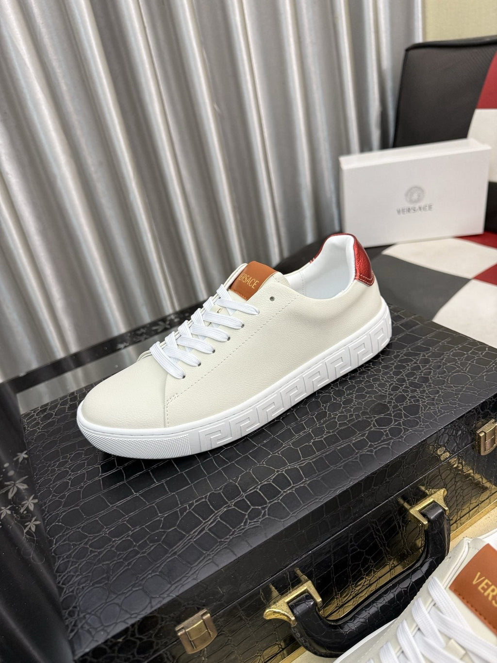 Versace Low-Top Lace-Up Sneakers — front