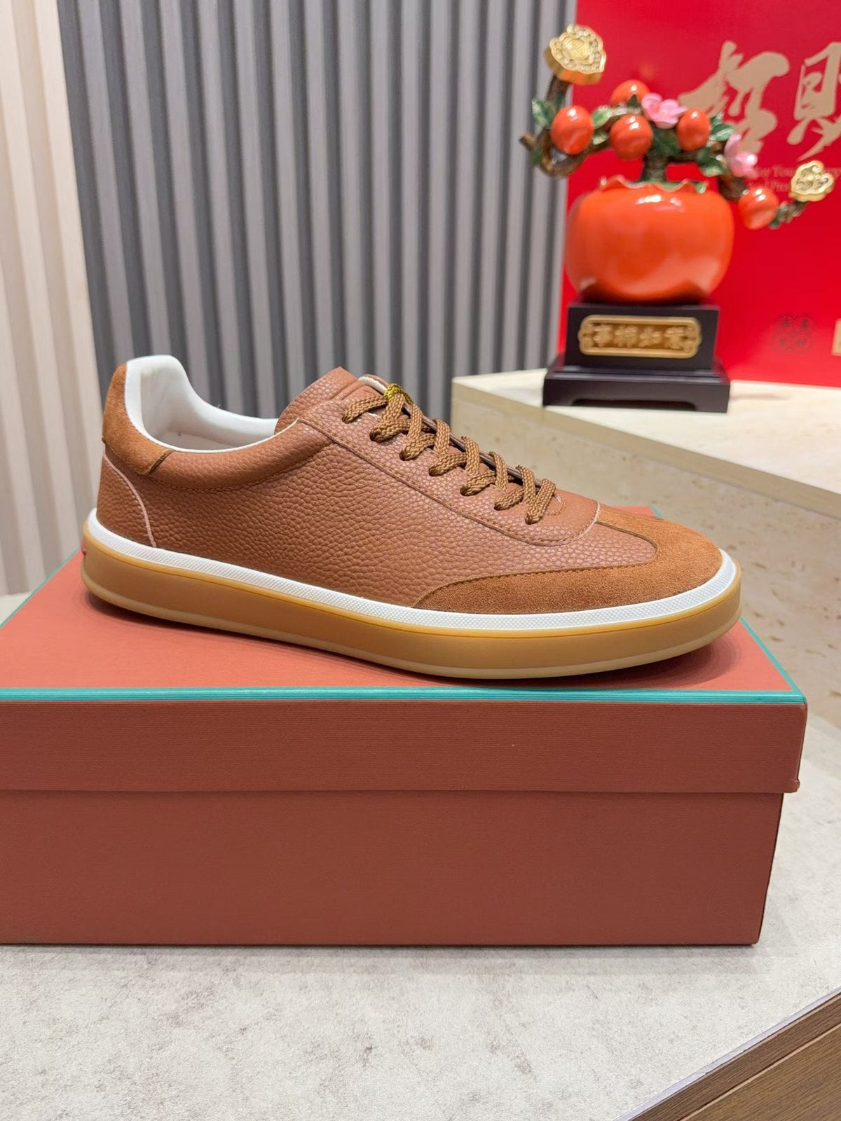 Paneled Low-Top Lace-Up Sneakers — side
