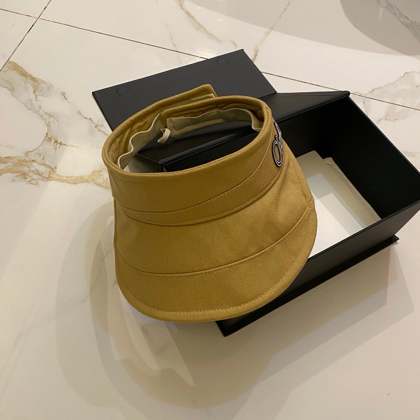 CHANEL Cotton Linen Open-top Hat