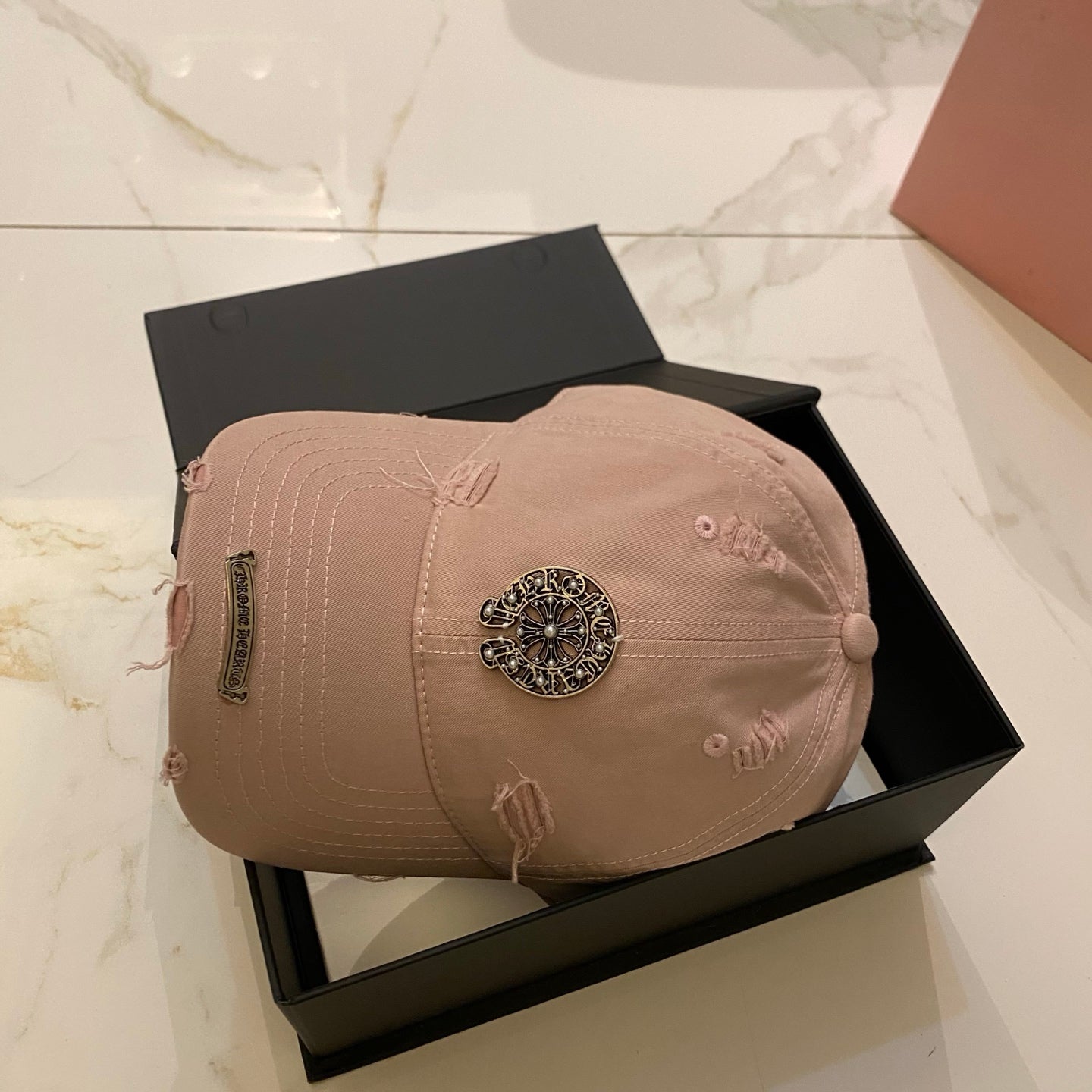 Chrome Hearts Distressed Baseball Cap