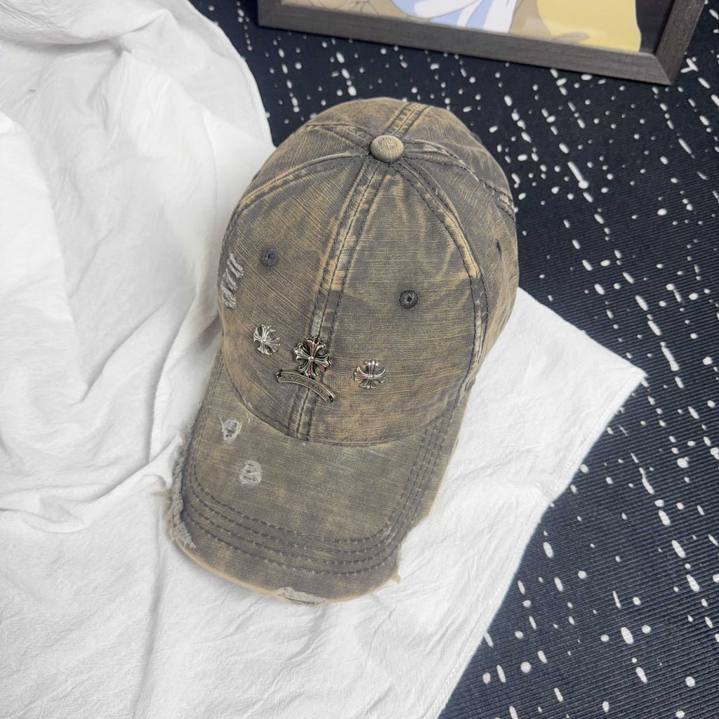 Chrome Hearts Vintage Distressed Baseball Cap